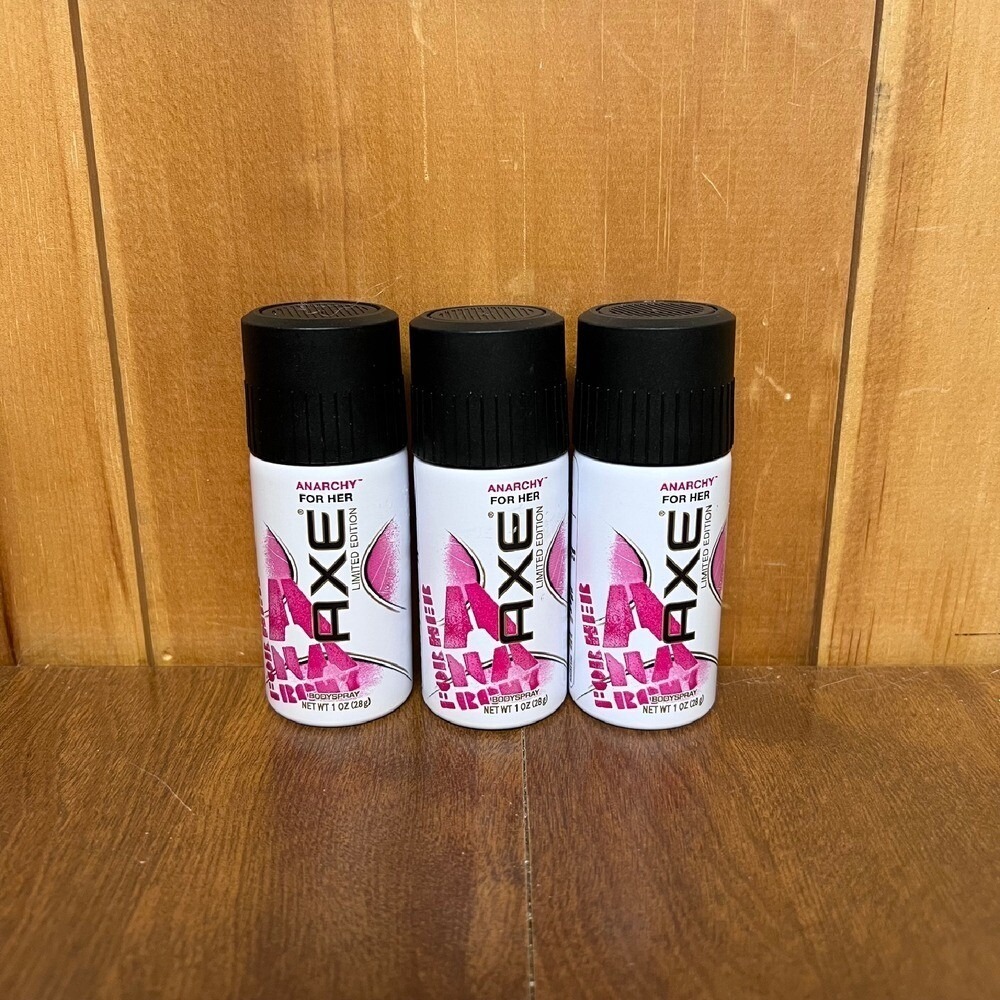 Axe Anarchy For Her Mini Body Spray Limited Edition Travel Size 1 oz (3‎ Pack)